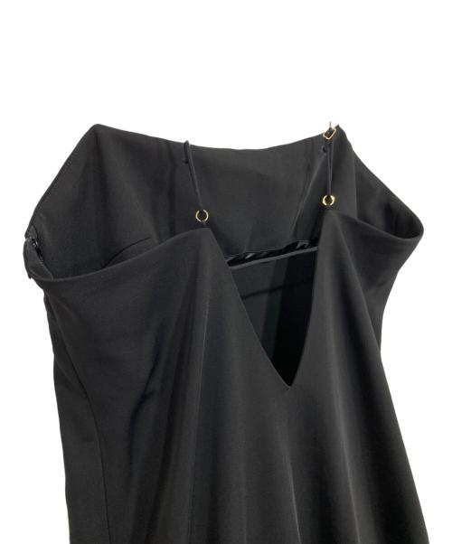 allureville（アルアバイル）allureville (アルアバイル) バックスラッシュディテールキャミワンピース ブラック サイズ:2の古着・服飾アイテム