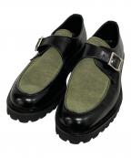 kenfordケンフォード）の古着「NEW CLASSIC U-MOC MONK STRAP」｜ブラック×グリーン