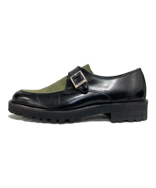 kenford（ケンフォード）kenford (ケンフォード) NEW CLASSIC U-MOC MONK STRAP ブラック×グリーン サイズ:27の古着・服飾アイテム
