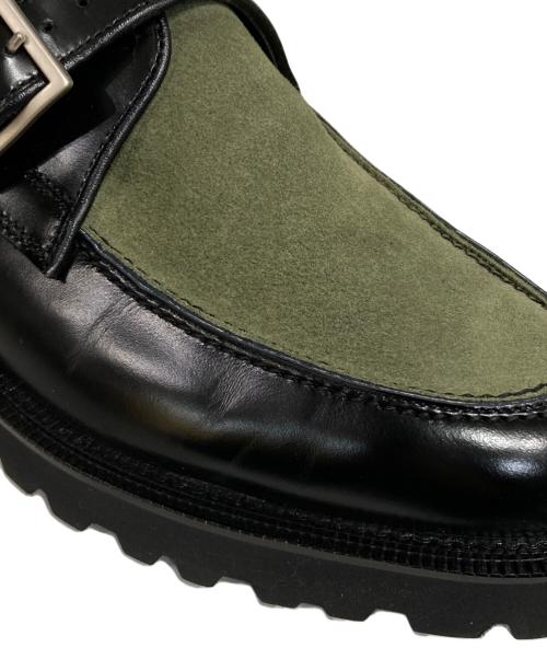 kenford（ケンフォード）kenford (ケンフォード) NEW CLASSIC U-MOC MONK STRAP ブラック×グリーン サイズ:27の古着・服飾アイテム