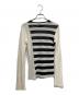 Yohji Yamamoto FEMME (ヨウジヤマモトファム) ボーダーカットソー ホワイト×ブラック サイズ:M：7000円
