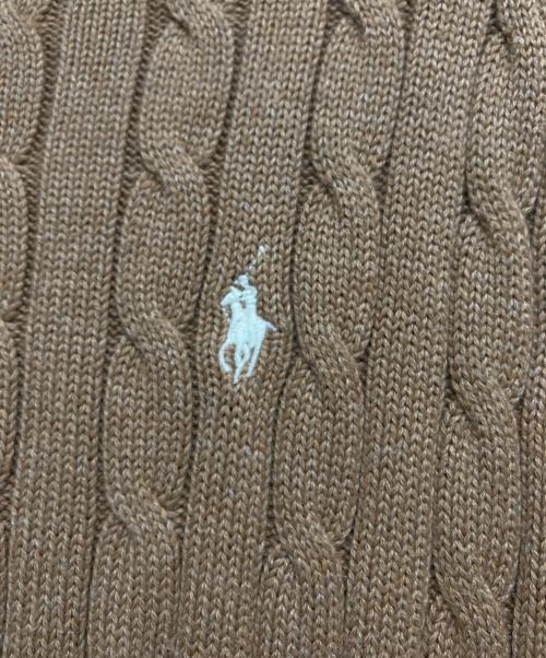 POLO RALPH LAUREN（ポロ・ラルフローレン）POLO RALPH LAUREN (ポロ・ラルフローレン) 半袖ケーブルニット ベージュ サイズ:Ｍの古着・服飾アイテム