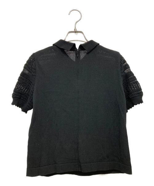 ANAYI（アナイ）ANAYI (アナイ) 半袖ニットポロシャツ ブラック サイズ:38の古着・服飾アイテム