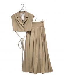 Ameri（アメリ）の古着「MANY WAY SHORT JACKET WITH SKIRT/メニウェイショートジャケットウィズスカート」｜ベージュ