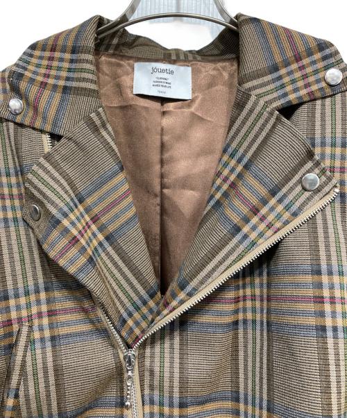 jouetie（ジュエティ）jouetie (ジュエティ) ライダースセットアップ ブラウン サイズ:Mの古着・服飾アイテム