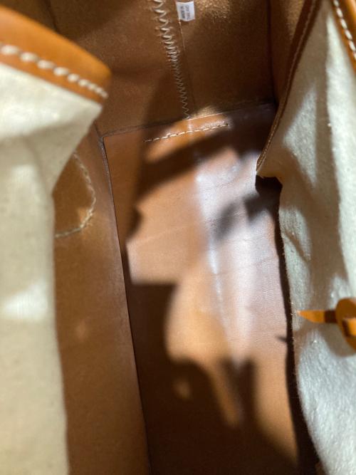genten（ゲンテン）genten (ゲンテン) レザートートバッグ ブラウンの古着・服飾アイテム