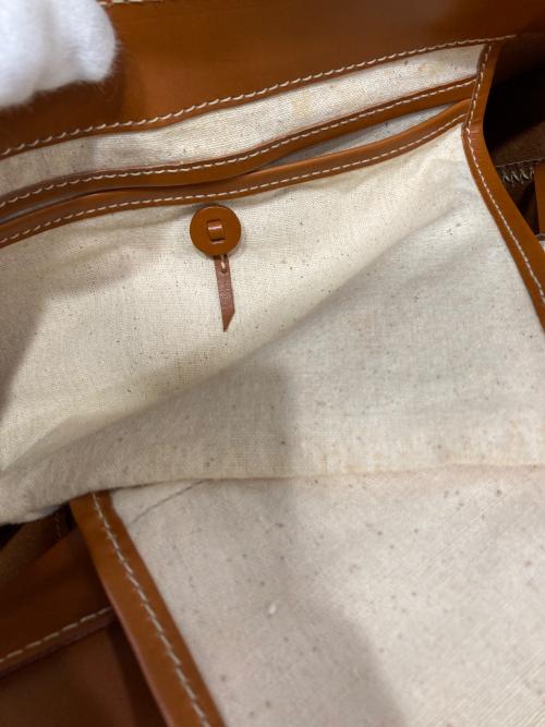 genten（ゲンテン）genten (ゲンテン) レザートートバッグ ブラウンの古着・服飾アイテム