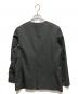 ATTISESSION (アティセッション) ボクシーシルエット型ノーカラージャケット/テーラードジャケット グレー サイズ:SIZE 36：5000円