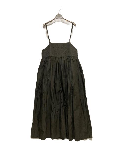 KAGURE（カグレ）KAGURE (カグレ) パターンキルトキャミワンピース チャコールグレー サイズ:Freeの古着・服飾アイテム