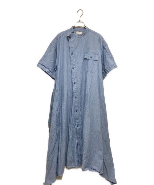 HYKE（ハイク）HYKE (ハイク) バンドカラーデニムワンピース インディゴ サイズ:2の古着・服飾アイテム