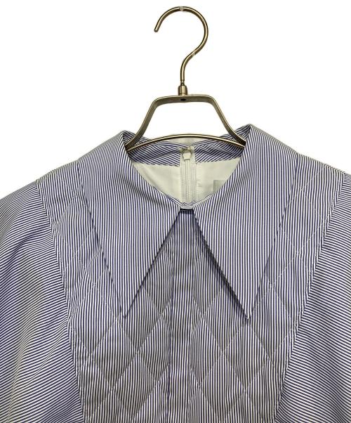 CELFORD（セルフォード）CELFORD (セルフォード) ケーププリーツシャツワンピース ブルー サイズ:36の古着・服飾アイテム