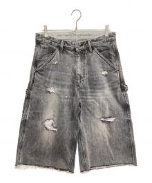 Liberaiders（リベレイダース）の古着「DAMAGED DENIM BUGGY SHORTS/リベレイダース ダメージドデニムバギーショーツ」｜グレー