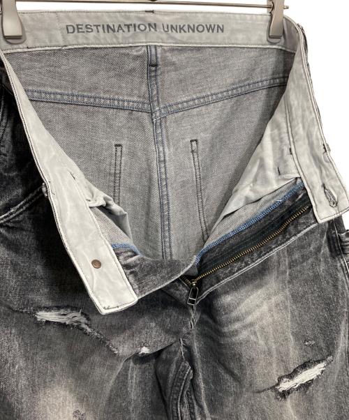 Liberaiders（リベレイダース）Liberaiders (リベレイダース) DAMAGED DENIM BUGGY SHORTS/リベレイダース ダメージドデニムバギーショーツ グレー サイズ:MEDIUMの古着・服飾アイテム