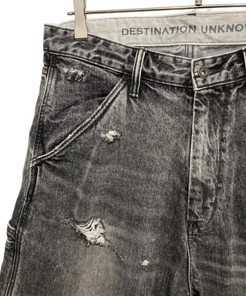 Liberaiders（リベレイダース）Liberaiders (リベレイダース) DAMAGED DENIM BUGGY SHORTS/リベレイダース ダメージドデニムバギーショーツ グレー サイズ:MEDIUMの古着・服飾アイテム