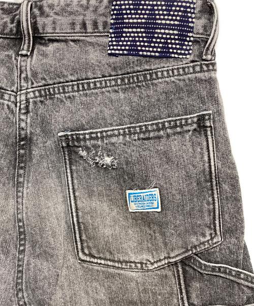 Liberaiders（リベレイダース）Liberaiders (リベレイダース) DAMAGED DENIM BUGGY SHORTS/リベレイダース ダメージドデニムバギーショーツ グレー サイズ:MEDIUMの古着・服飾アイテム