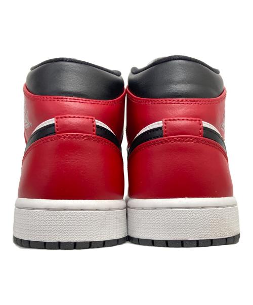 NIKE（ナイキ）NIKE (ナイキ) AIR JORDAN 1 MID レッド×ブラック サイズ:27.0の古着・服飾アイテム