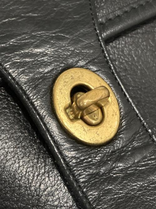 COACH（コーチ）COACH (コーチ) レザーショルダーバッグ ブラックの古着・服飾アイテム
