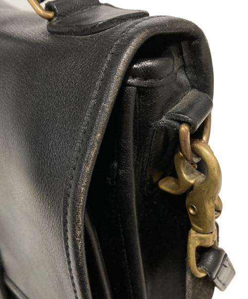 COACH（コーチ）COACH (コーチ) レザーショルダーバッグ ブラックの古着・服飾アイテム