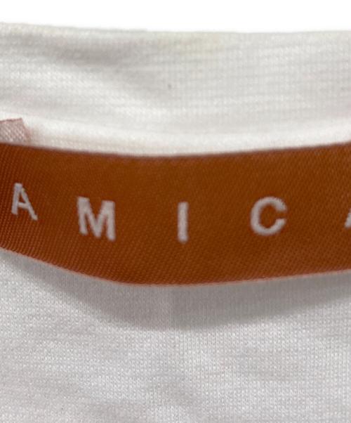 AMICA（アミカ）AMICA (アミカ) Pearl Collar T-Shirt ホワイト サイズ:Fの古着・服飾アイテム