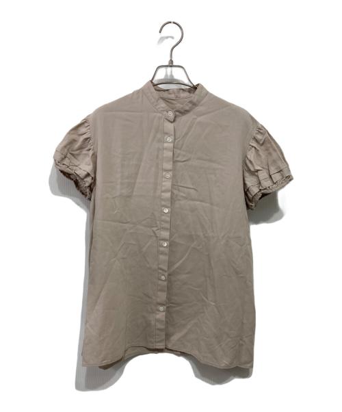 IENA（イエナ）IENA (イエナ) パフスリーブ半袖ブラウス ブラウン サイズ:-の古着・服飾アイテム
