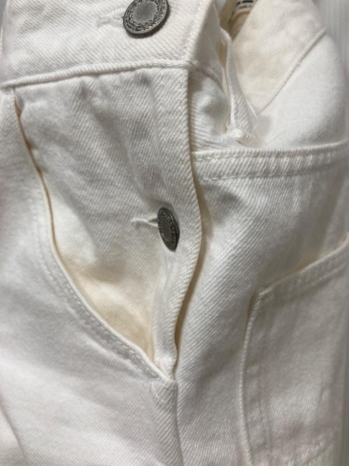 Whim Gazette（ウィムガゼット）Whim Gazette (ウィムガゼット) DENIM ALL IN ONE ホワイト サイズ:Fの古着・服飾アイテム