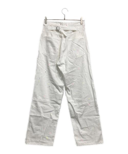 NEEDBY（ニードバイ）NEEDBY (ニードバイ) The rejoice KOHペイントデニム ホワイト サイズ:24の古着・服飾アイテム