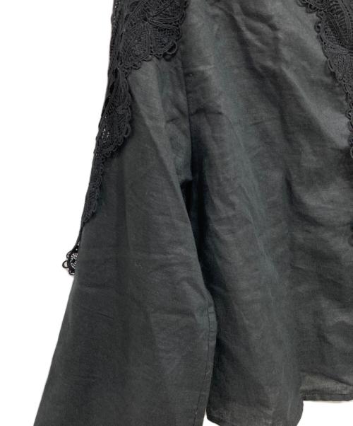 SALON adam et rope’（サロン アダム エ ロペ）SALON adam et rope’ (サロン アダム エ ロペ) リトリートレースブラウス ブラック サイズ:Fの古着・服飾アイテム
