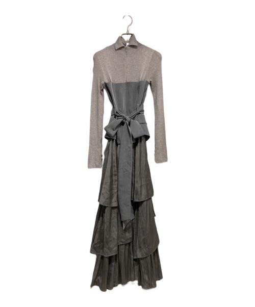 FRAY ID（フレイ アイディー）FRAY ID (フレイ アイディー) ビスチェコンビニットワンピース グレーの古着・服飾アイテム