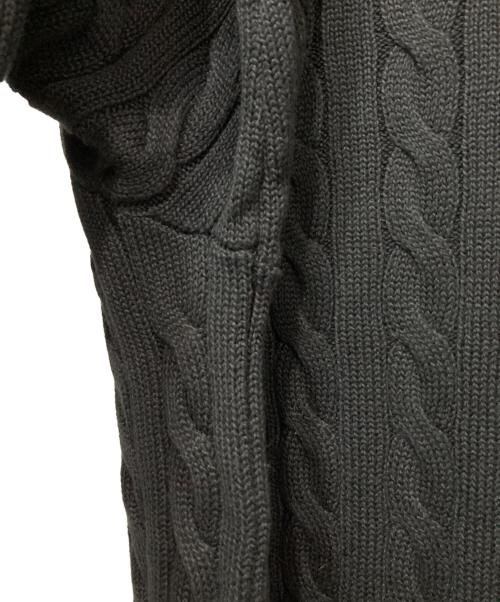 POLO RALPH LAUREN（ポロ・ラルフローレン）POLO RALPH LAUREN (ポロ・ラルフローレン) ケーブルニット コットン セーター ブラック サイズ:Mの古着・服飾アイテム
