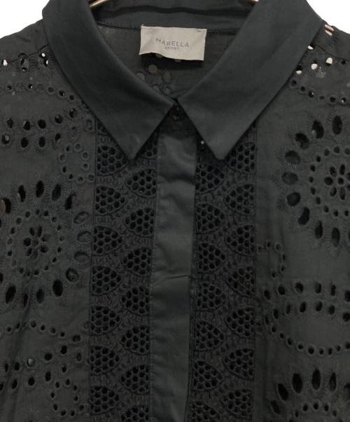 MARELLA（マレーラ）MARELLA (マレーラ) カットワークシャツ ブラック サイズ:42の古着・服飾アイテム