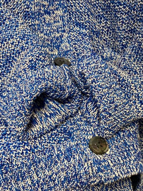 TOMORROW LAND tricot（トゥモローランド トリコ）TOMORROW LAND tricot (トゥモローランド トリコ) ギマコットンリネン Vネックカーディガン ブルー サイズ:Mの古着・服飾アイテム