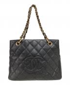 CHANELシャネル）の古着「キャビアスキンチェーンショルダーバッグ」｜ブラック