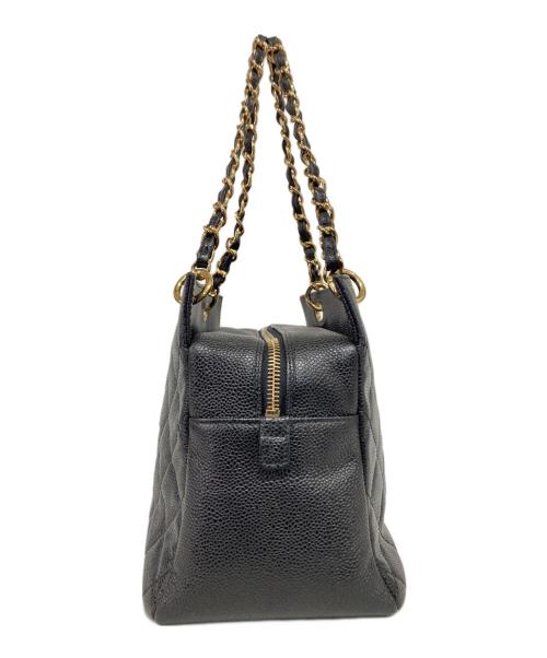 CHANEL（シャネル）CHANEL (シャネル) キャビアスキンチェーンショルダーバッグ ブラックの古着・服飾アイテム