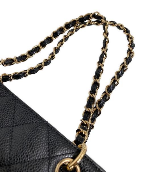 CHANEL（シャネル）CHANEL (シャネル) キャビアスキンチェーンショルダーバッグ ブラックの古着・服飾アイテム