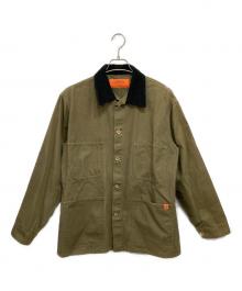 UNIVERSAL OVERALL（ユニバーサルオーバーオール）の古着「CORDURY COLLAR COVERALL」｜グリーン