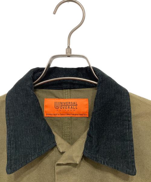 UNIVERSAL OVERALL（ユニバーサルオーバーオール）UNIVERSAL OVERALL (ユニバーサルオーバーオール) CORDURY COLLAR COVERALL グリーン サイズ:Mの古着・服飾アイテム