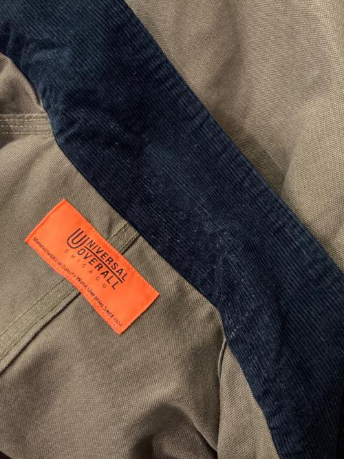 UNIVERSAL OVERALL（ユニバーサルオーバーオール）UNIVERSAL OVERALL (ユニバーサルオーバーオール) CORDURY COLLAR COVERALL グリーン サイズ:Mの古着・服飾アイテム
