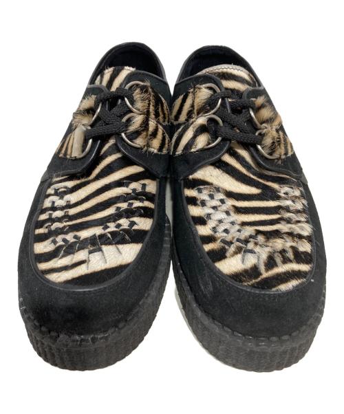 Underground（アンダーグラウンド）Underground (アンダーグラウンド) JOYRICH (ジョイリッチ) ハラコレザー厚底シューズ ブラック サイズ:7の古着・服飾アイテム
