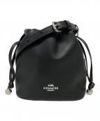 COACHコーチ）の古着「フェイ ミニ ドローストリング バッグ・ルーシング」｜ブラック