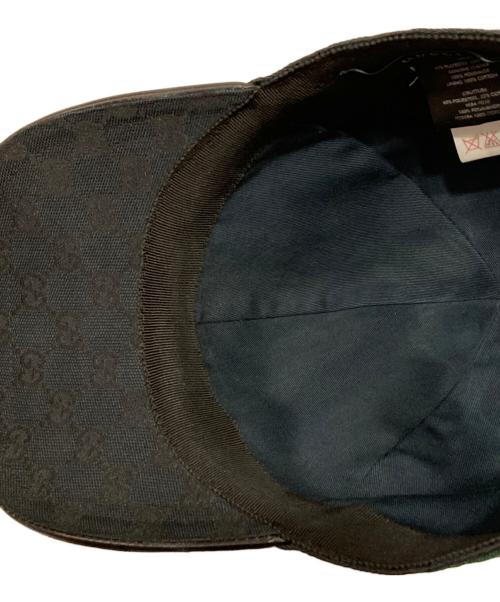 GUCCI（グッチ）GUCCI (グッチ) GGキャンバスベースボールキャップ ブラック サイズ:XLの古着・服飾アイテム