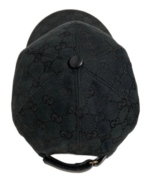 GUCCI（グッチ）GUCCI (グッチ) GGキャンバスベースボールキャップ ブラック サイズ:XLの古着・服飾アイテム