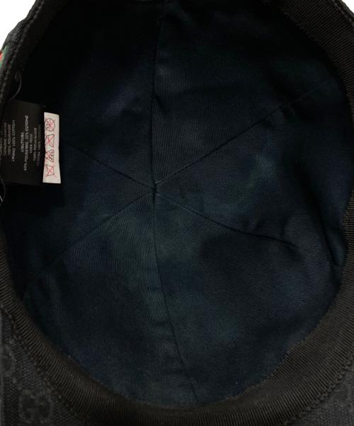 GUCCI（グッチ）GUCCI (グッチ) GGキャンバスベースボールキャップ ブラック サイズ:XLの古着・服飾アイテム