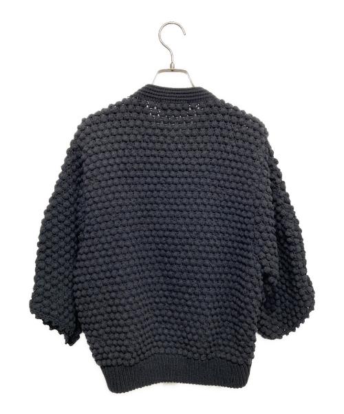 CLANE（クラネ）CLANE (クラネ) スリーディー ハーフスリーブ ニット カーディガン/3D DOT HALF SLEEVE KNIT CARDIGAN ブラック サイズ:２の古着・服飾アイテム