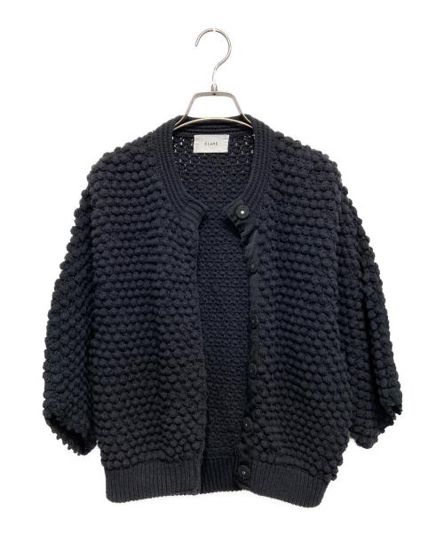 CLANE（クラネ）CLANE (クラネ) スリーディー ハーフスリーブ ニット カーディガン/3D DOT HALF SLEEVE KNIT CARDIGAN ブラック サイズ:２の古着・服飾アイテム