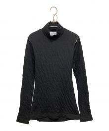 TANAKA（タナカ）の古着「High-Neck Jersey Top」｜ブラック