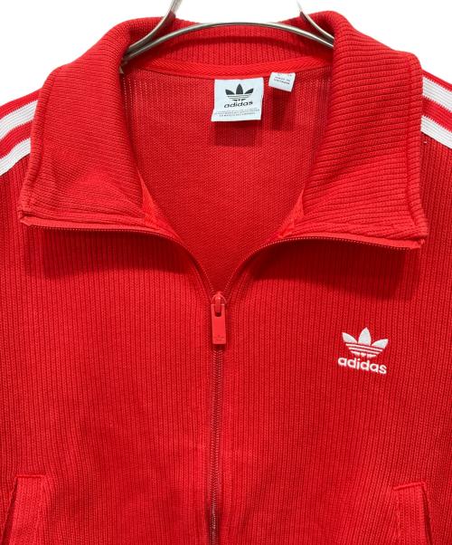 adidas（アディダス）adidas (アディダス) ニットトップ レッド サイズ:Lの古着・服飾アイテム
