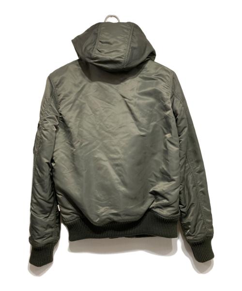 ALPHA（アルファ）ALPHA (アルファ) フーデットリブジャケット グレー サイズ:Mの古着・服飾アイテム