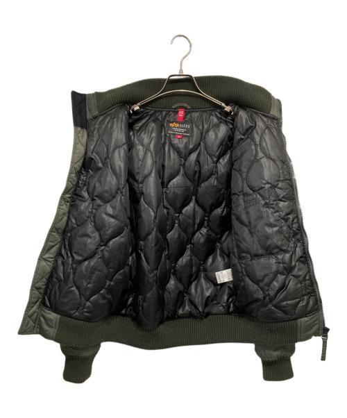 ALPHA（アルファ）ALPHA (アルファ) フーデットリブジャケット グレー サイズ:Mの古着・服飾アイテム