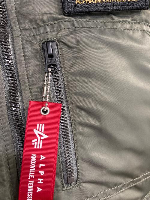 ALPHA（アルファ）ALPHA (アルファ) フーデットリブジャケット グレー サイズ:Mの古着・服飾アイテム