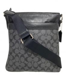 COACH（コーチ）の古着「シグネチャーショルダーバッグ」｜ブラック